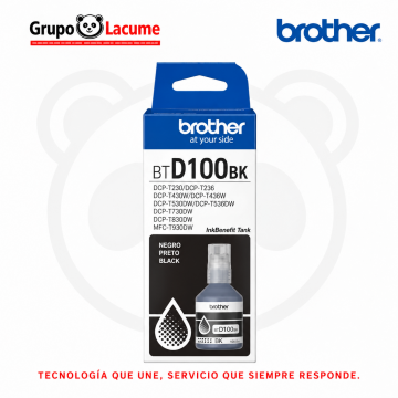 TINTA BROTHER NEGRO BTD100BK